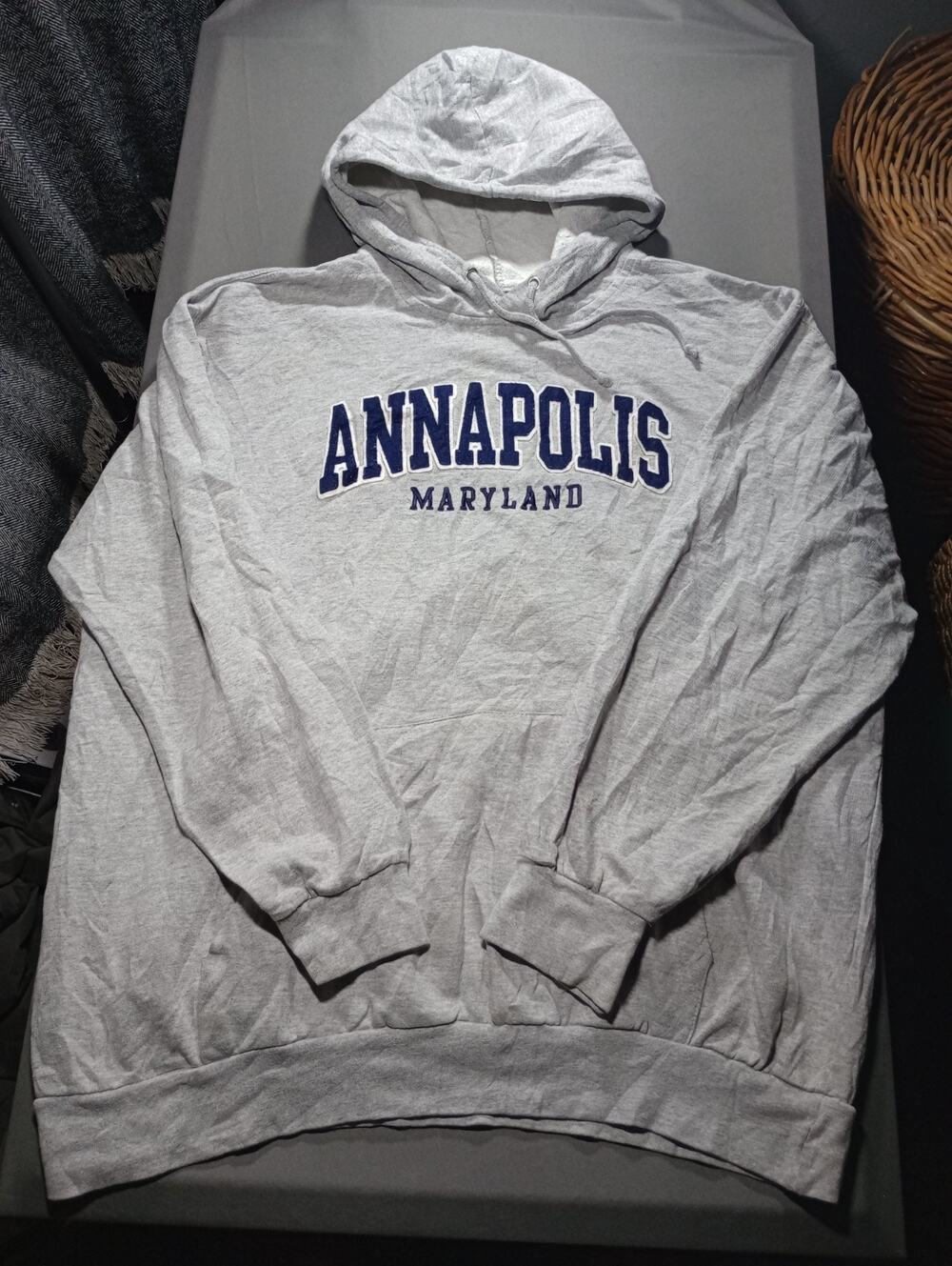 Annapolis Maryland Distressed Hoodie Men's Size XL